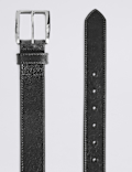 Leather Rectangular Buckle Casual Belt