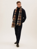 Checked Blanket Scarf