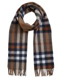 Pure Merino Wool Checked Scarf