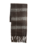 Chunky Checked Scarf with Wool
