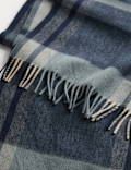 Merino Wool Checked Scarf