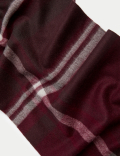 Pure Merino Wool Checked Scarf