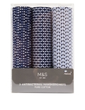 3pk Cotton Printed Handkerchiefs