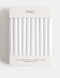 10pk Antibacterial Pure Cotton Handkerchiefs with Sanitized Finish&reg;