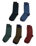 5pk Cool & Fresh™ Striped Cotton Rich Socks