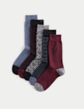 5 Pack Cool & Fresh&trade; Stag Cotton Rich Socks