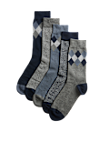 5 Pack Cool & Fresh&trade; Argyle Cotton Rich Socks