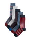 5 Pack Cool & Fresh&trade; Stripe Cotton Rich Socks