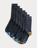 7 Pack Cool & Fresh&trade; Striped Cotton Rich Socks