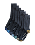 7 Pack Cool & Fresh&trade; Striped Cotton Rich Socks