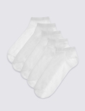 5 Pack Cotton Blend Trainer Liner Socks