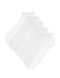 5 Pack Cotton Blend Trainer Liner Socks