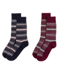 2pk Fair Isle Socks