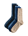 5 Pack Cotton Rich Ribbed Socks