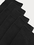 5 Pack Cotton Rich Ribbed Socks