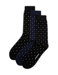 3pk Merino Wool Blend Design Socks