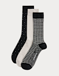 3 Pack Mercerised Cotton Rich Socks