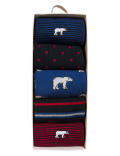 5pk Polar Bear Socks Gift Box