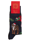 Cotton Rich Christmas Tiger Socks