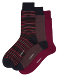 3pk Modal Pima Cotton Striped Socks