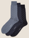 3pk Premium Cotton Polka Dot Socks