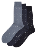 3pk Premium Cotton Polka Dot Socks