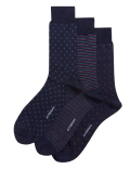 3pk Assorted Modal Pima Cotton Socks