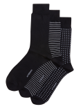 3pk Assorted Modal Pima Cotton Socks