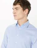 Slim Fit Easy Iron Shirt with Stretch