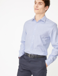 Slim Fit Cotton Textured Shirt