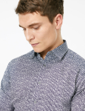 Slim Fit Printed Easy Iron Shirt