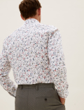 Slim Fit Pure Cotton Floral Shirt