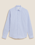 Slim Fit Cotton Rich Stretch Striped Shirt
