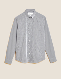 Slim Fit Cotton Rich Stretch Striped Shirt