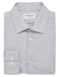 Slim Fit Jersey Cotton Dogtooth Print Shirt