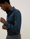 Slim Fit Cotton Rich Stretch Shirt