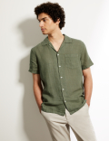 Luxury Pure Linen Revere Shirt