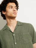 Luxury Pure Linen Revere Shirt