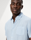 Luxury Pure Linen Short Sleeve Shirt