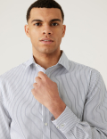 Regular Fit Non Iron Pure Cotton Striped Shirt