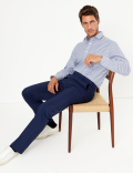 Regular Fit Checked Twill Non-Iron Shirt