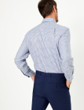 Regular Fit Checked Twill Non-Iron Shirt