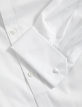 Slim Fit Pure Cotton Double Cuff Shirt