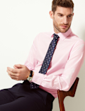 Cotton Blend Slim Fit Shirt
