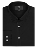 Cotton Blend Slim Fit Shirt