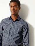 Cotton Blend Skinny Fit Shirt