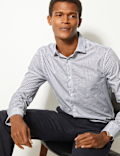 Cotton Blend Skinny Fit Shirt