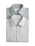 2pk Regular Fit Easy Iron Check Shirts