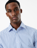 Tailored Fit Striped Easy Iron Shirt