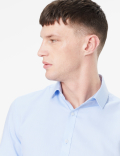 Skinny Fit Easy Iron Cotton Blend Shirt